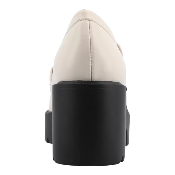 Journee Women's Kezziah Platform Lug Loafers Off White Size 8 1/2 - Picture 3 of 5